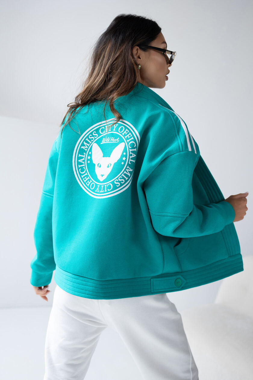 Mikina s kapucí (mátová)