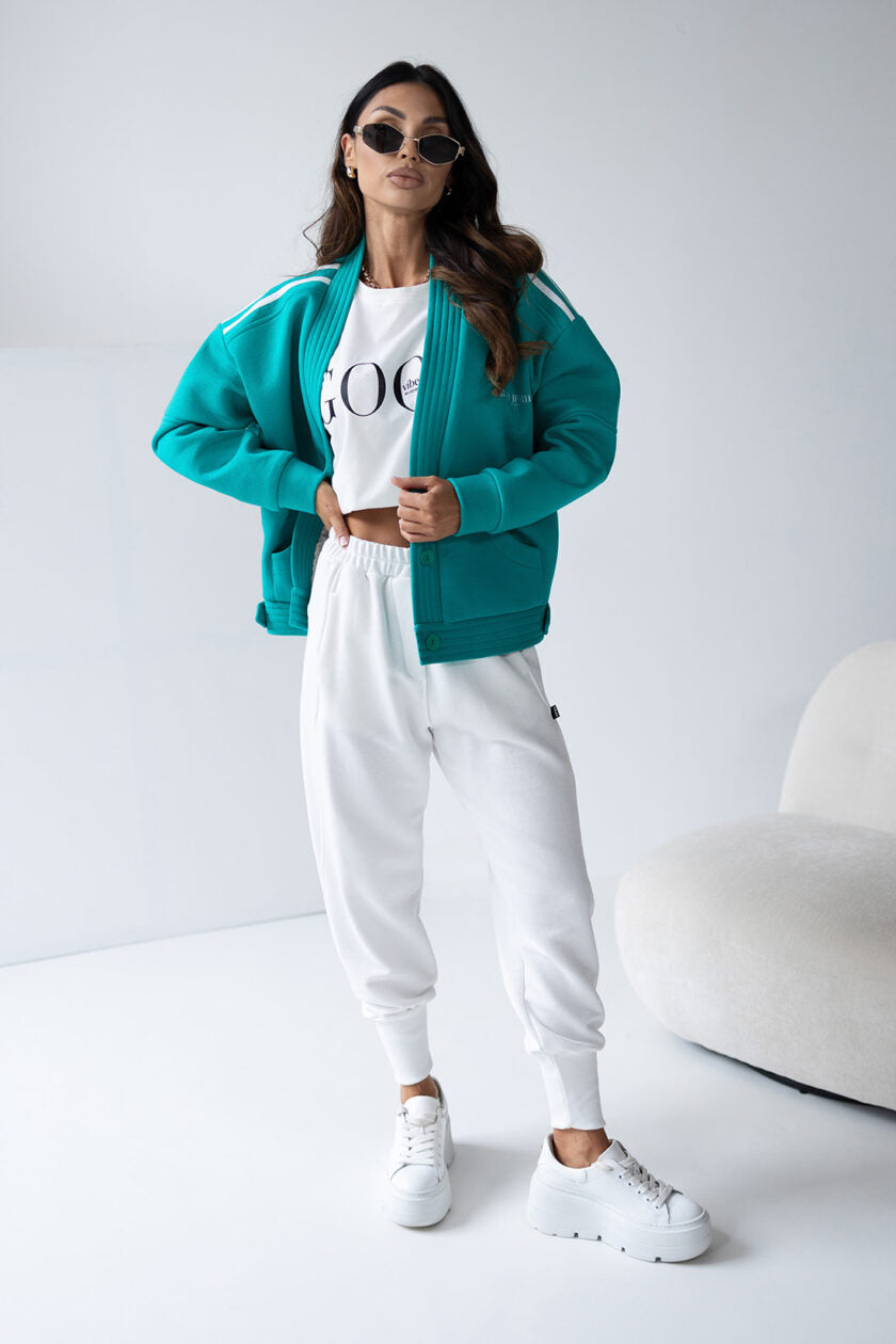 Mikina s kapucí (mátová)